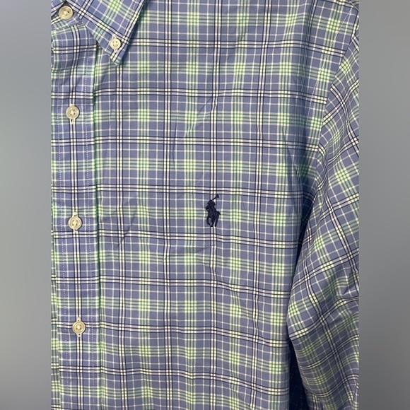 Ralph Lauren Men's Blue Plaid Shirt size large - Picture 2 of 7